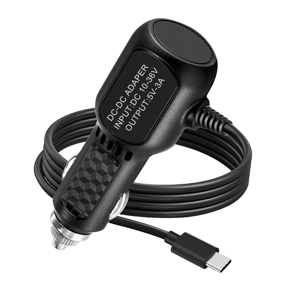 Carpuride car cigarette lighter power adapter with DC10-36V input and 5V3A output