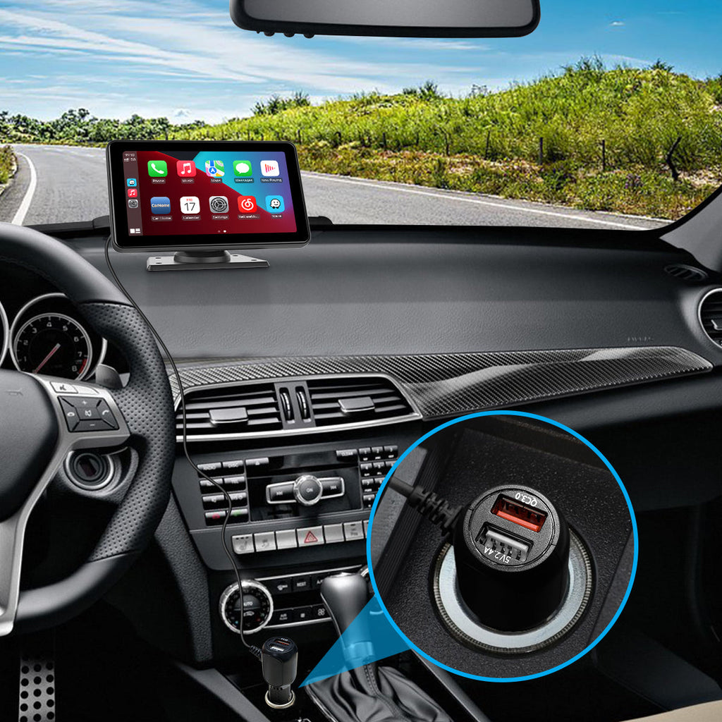 connection diagram of cigarette charger with Carpuride gps units in car