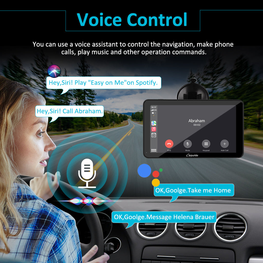 CARPURIDE Car Stereo with Wireless Apple CarPlay&Android Auto,Plug and Play Quick Install, Suitable for All Cars, 7 Inch IPS Touch Screen, Multimedia Player with Bluetooth, Mirror Link, Backup Camera