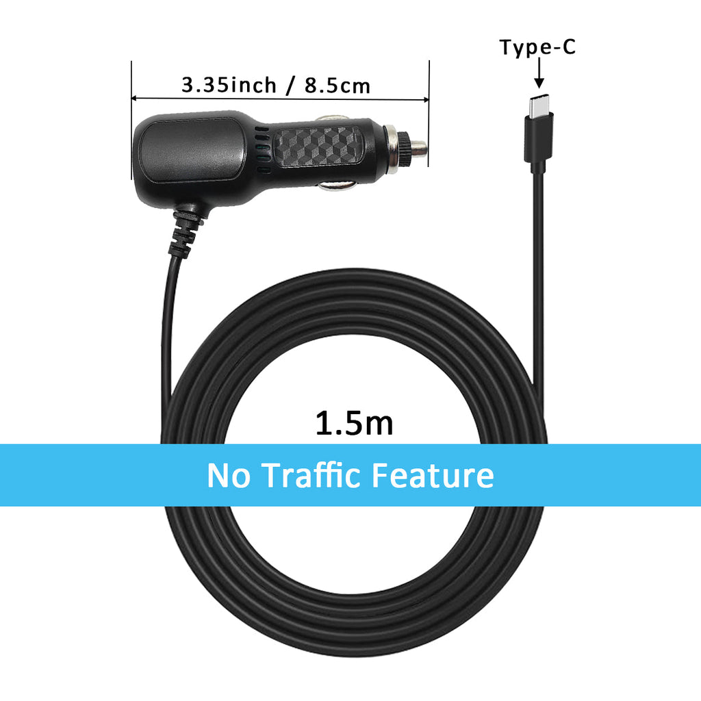 detailed size information of the car charger
