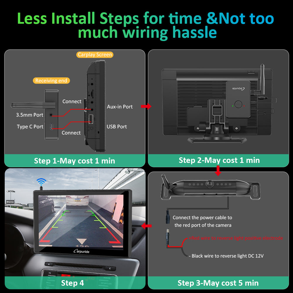 less install steps & not too much wiring hassle of car radios
