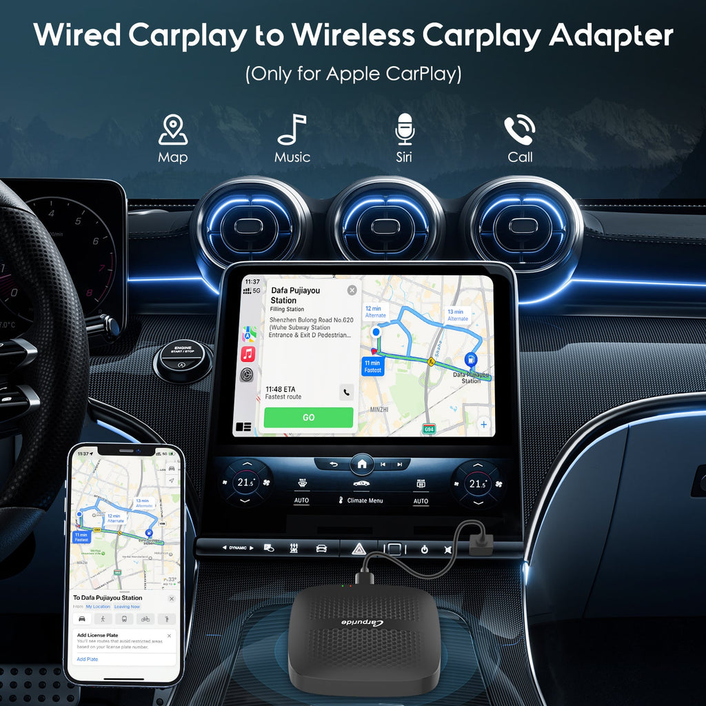 CARPURIDE H02  2-in-1 Magic Box adapter  - Wireless CarPlay or Android Auto Adapter