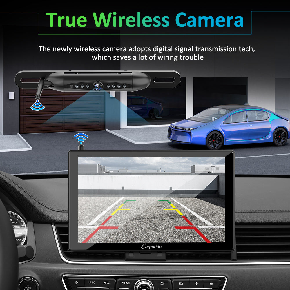 car stereo system with true wireless camera adopts digital signal transmission tech