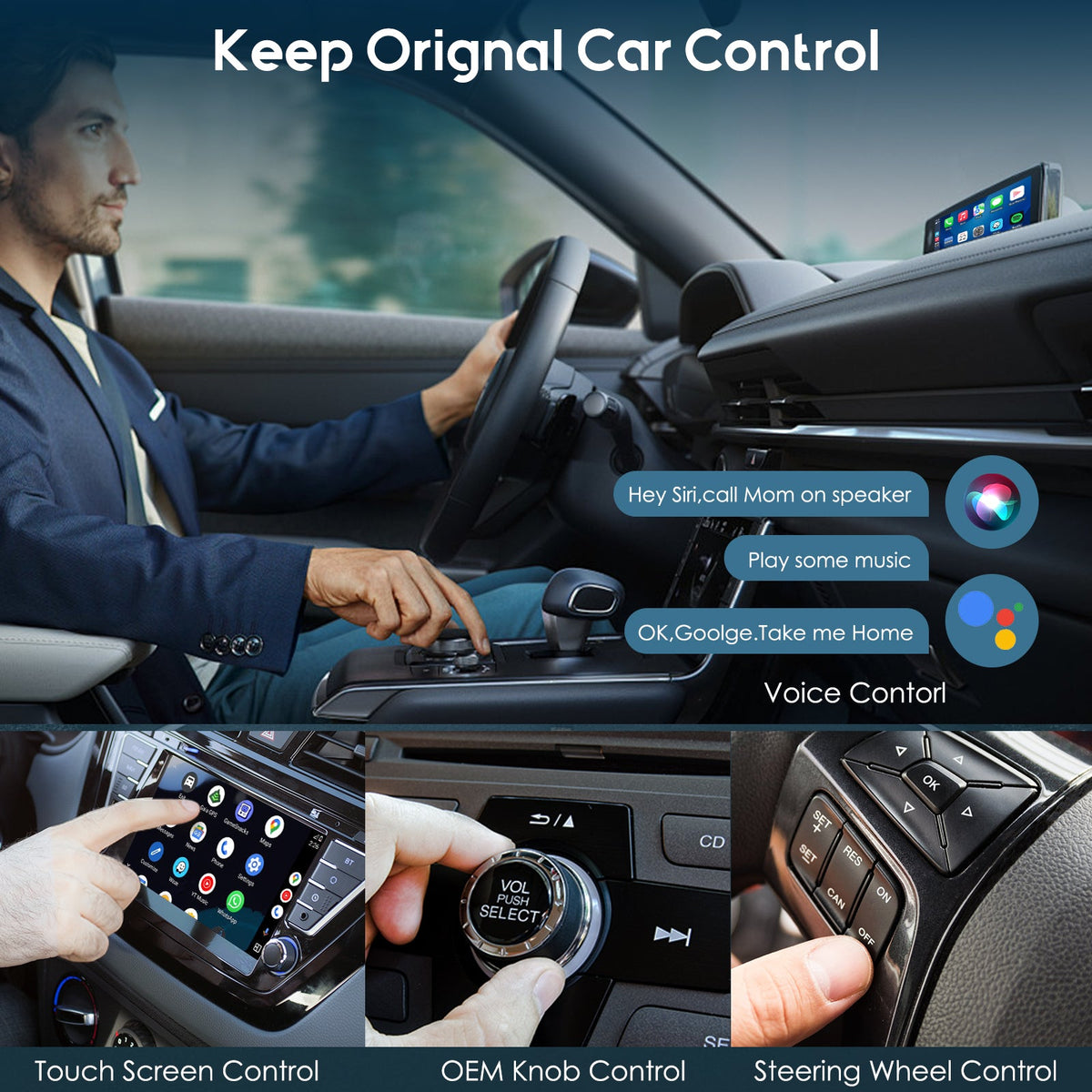 CARPURIDE H02  2-in-1 Magic Box adapter  - Wireless CarPlay or Android Auto Adapter