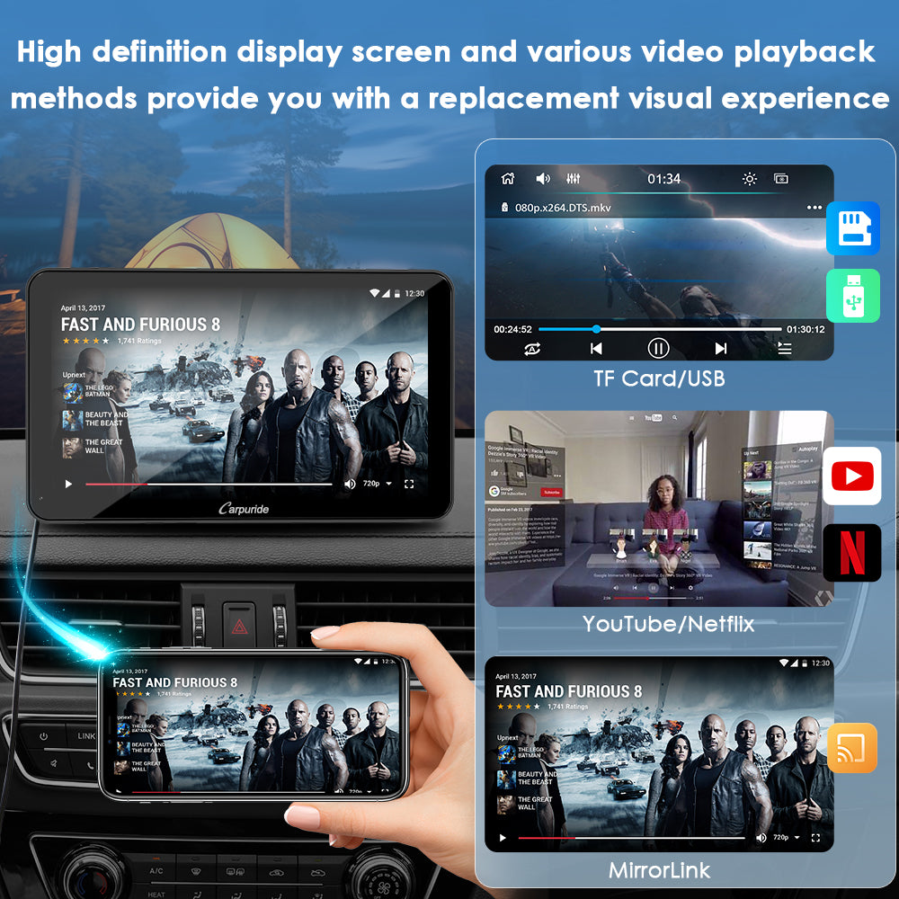 car stereos that have screen mirror let you watch videos in various ways