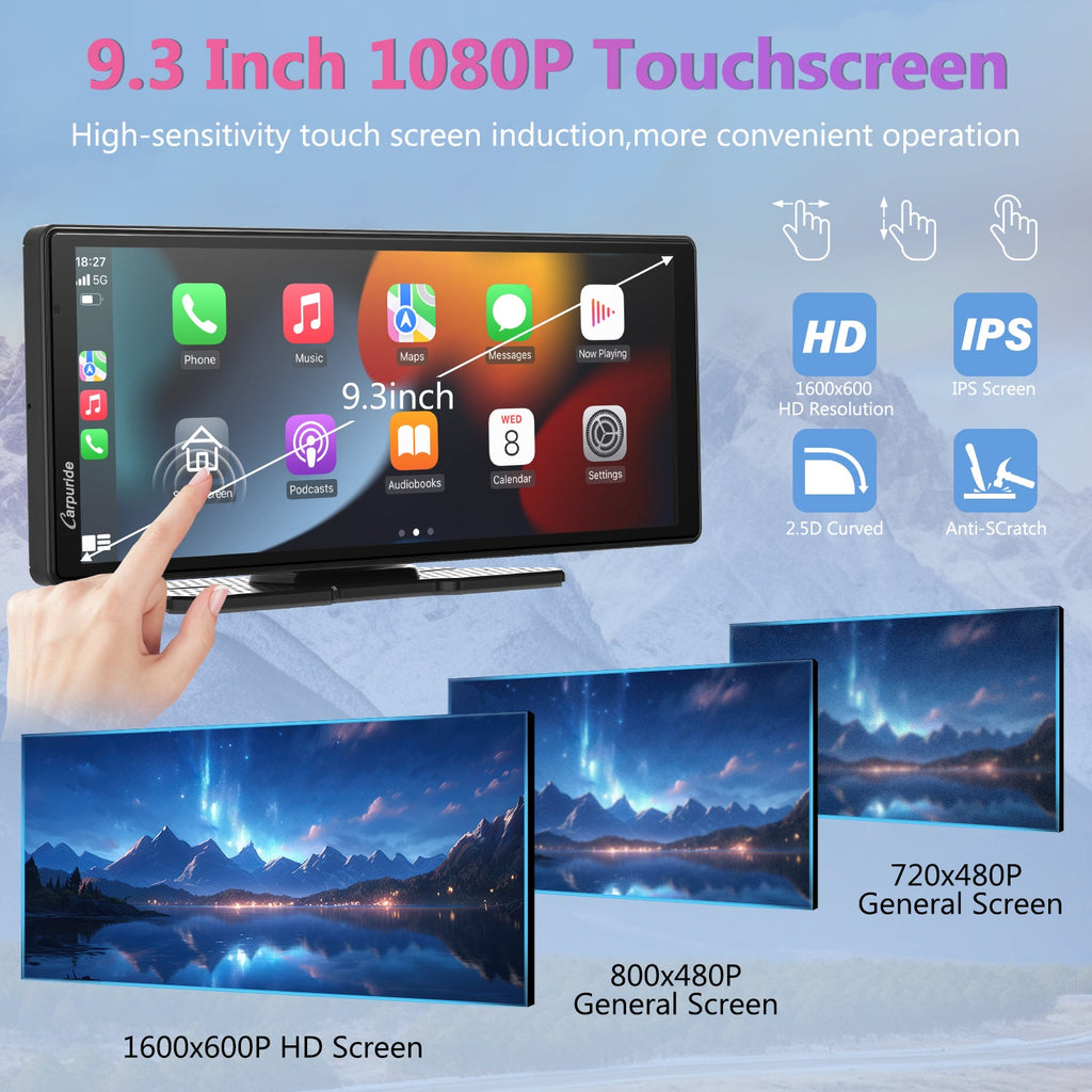 high-sensitivity 9.3 inch 1080P touchscreen