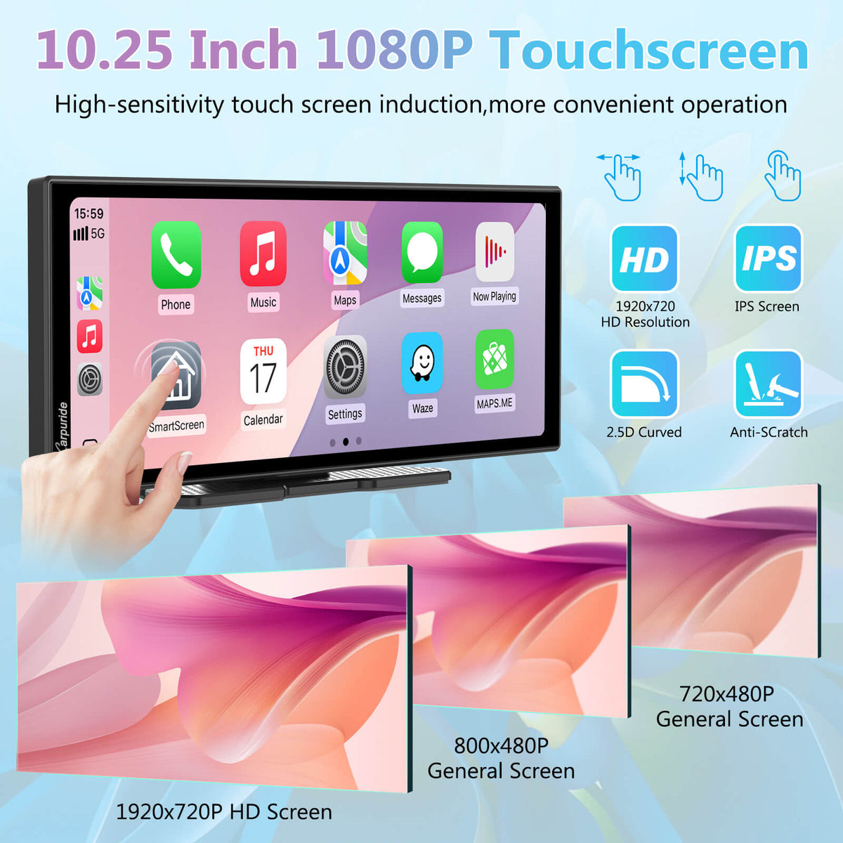 Carpuride W125A/W125S Best Car Audio Touch Screen With DVR