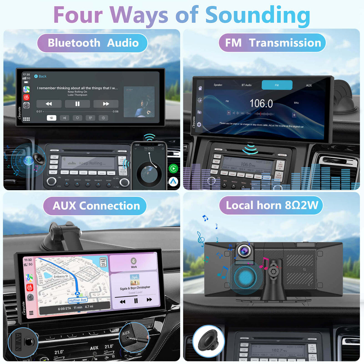 Carpuride W125A/W125S Best Car Audio Touch Screen With DVR