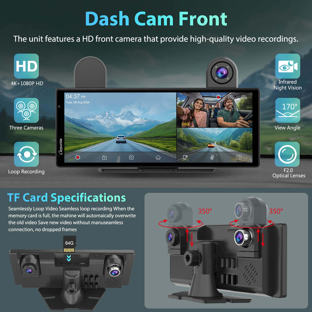 Carpuride W903S Best Car Audio Touch Screen With DVR