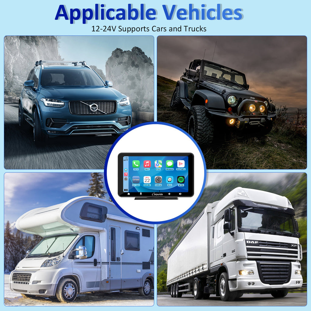 radios for cars with 12-24V power supply suitable for cars & trucks