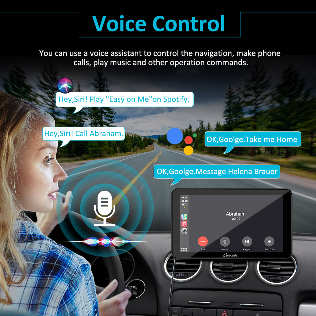 good car radios use siri or Google to do voice control with your hands on the steer